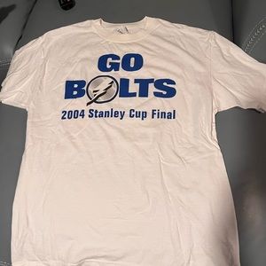 VINTAGE TAMPA BAY LIGHTNING 2004 STANLEY CUP FINAL WHITE OUT T- SHIRT